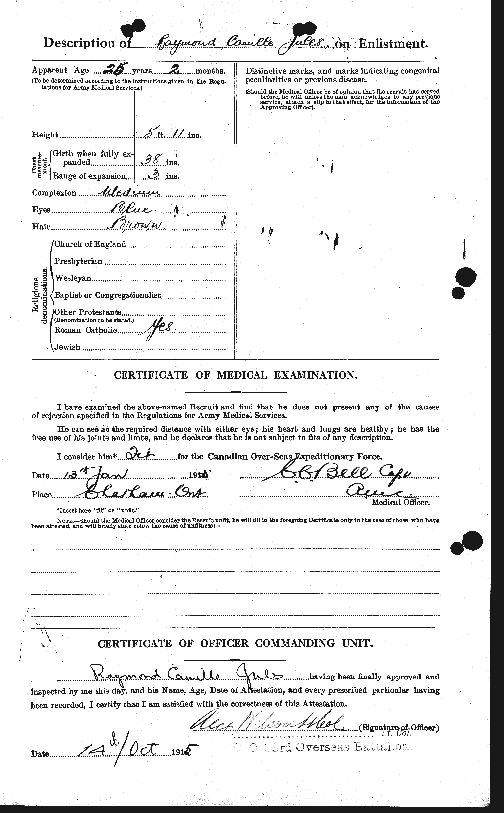 Personnel Records of the First World War - CEF 595265b