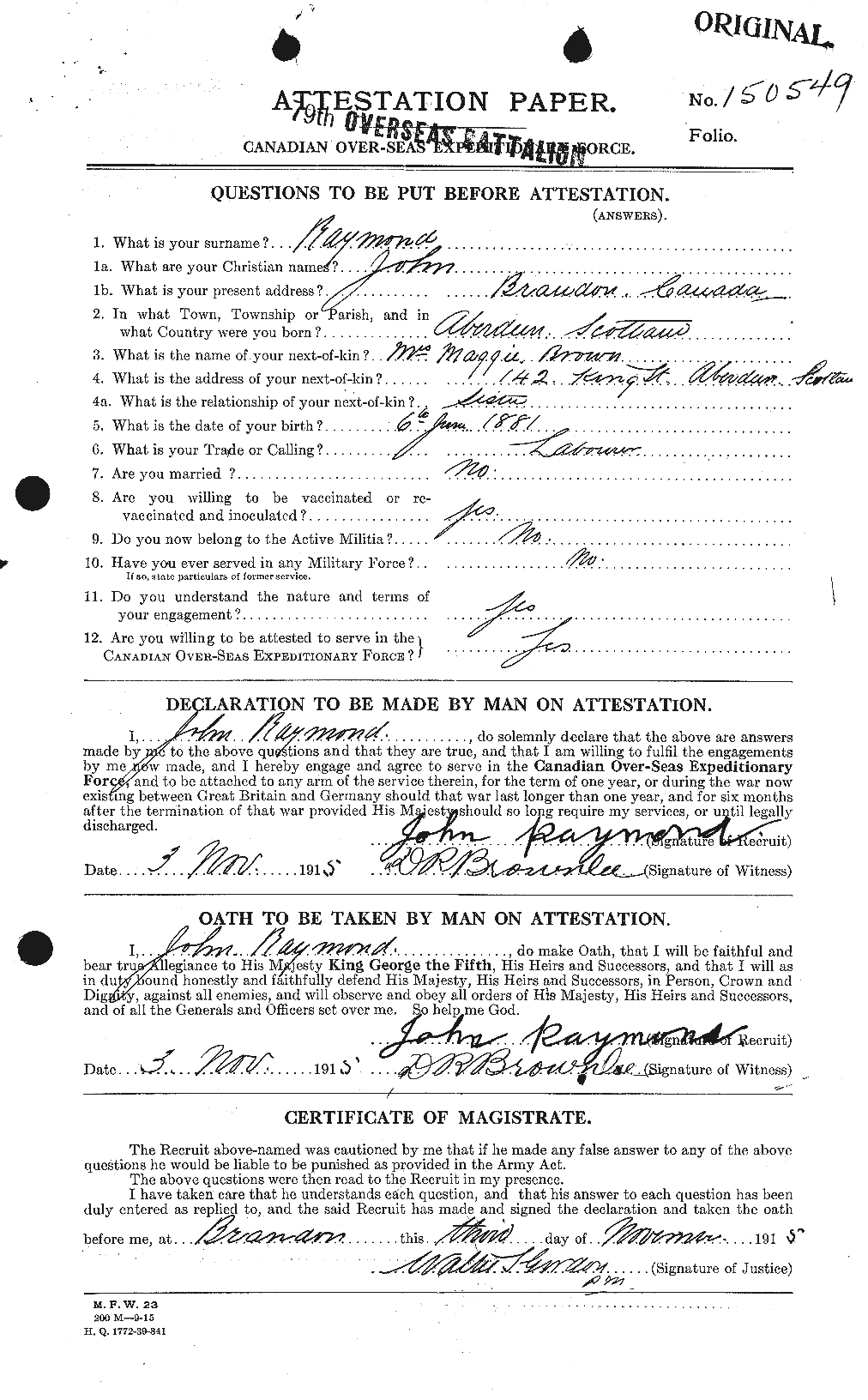 Personnel Records of the First World War - CEF 595376a