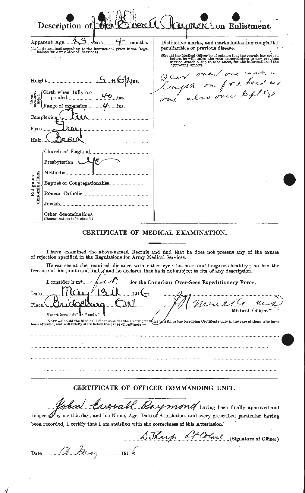 Personnel Records of the First World War - CEF 595379b