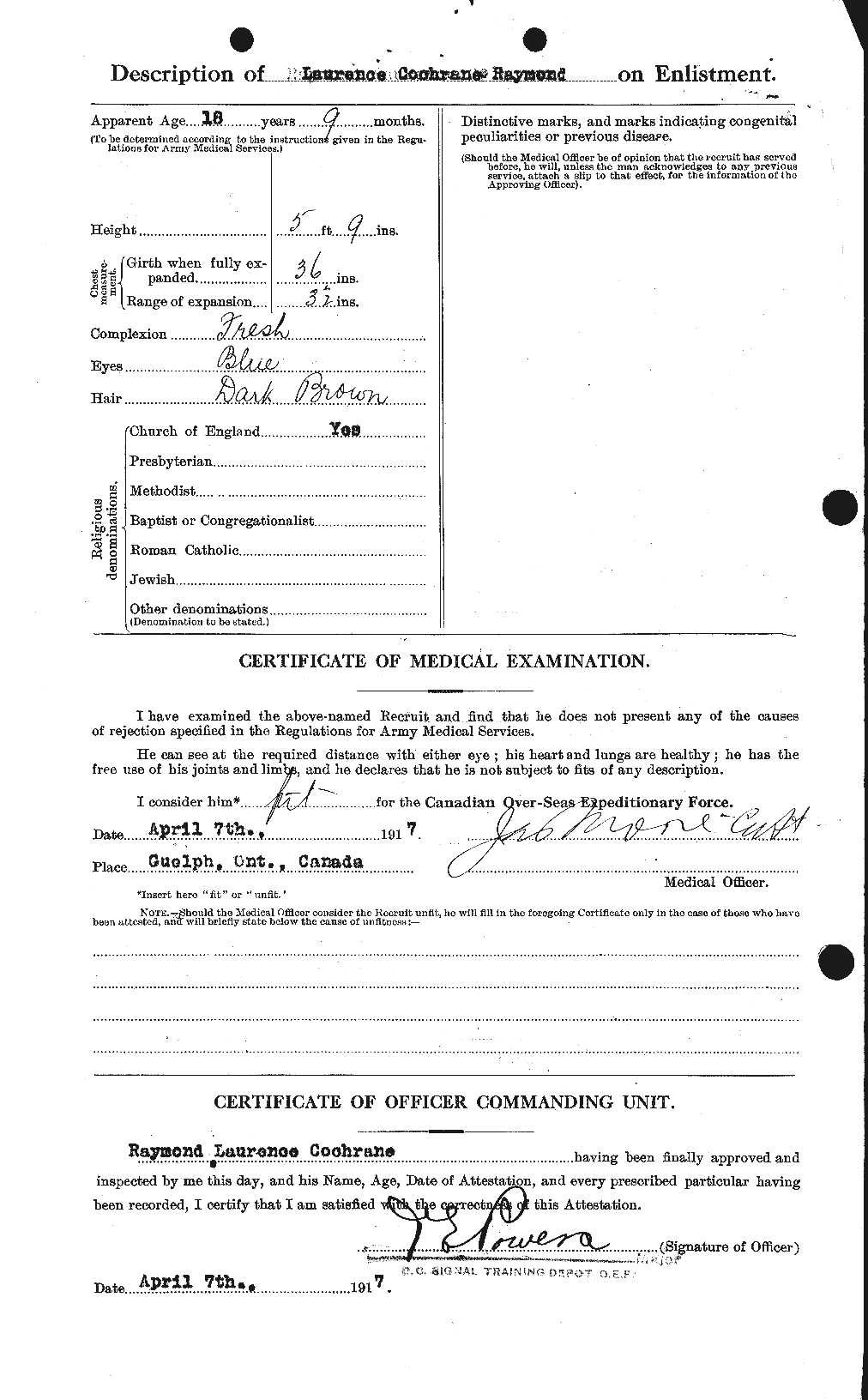 Personnel Records of the First World War - CEF 595409b