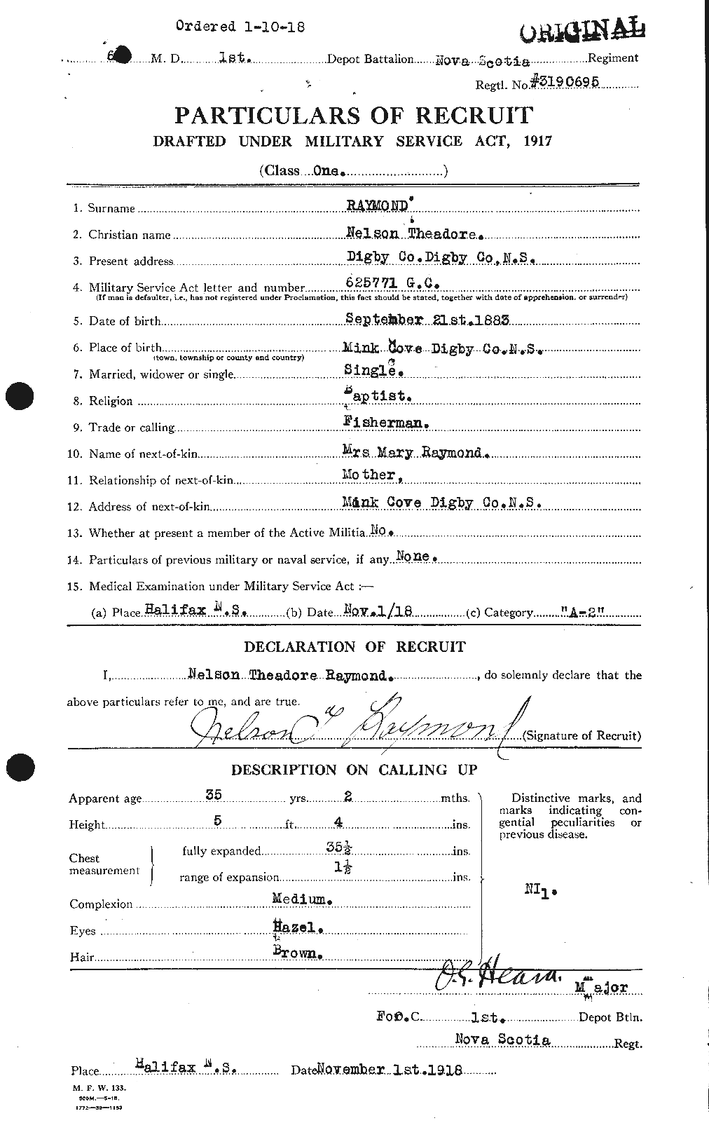 Personnel Records of the First World War - CEF 595424a