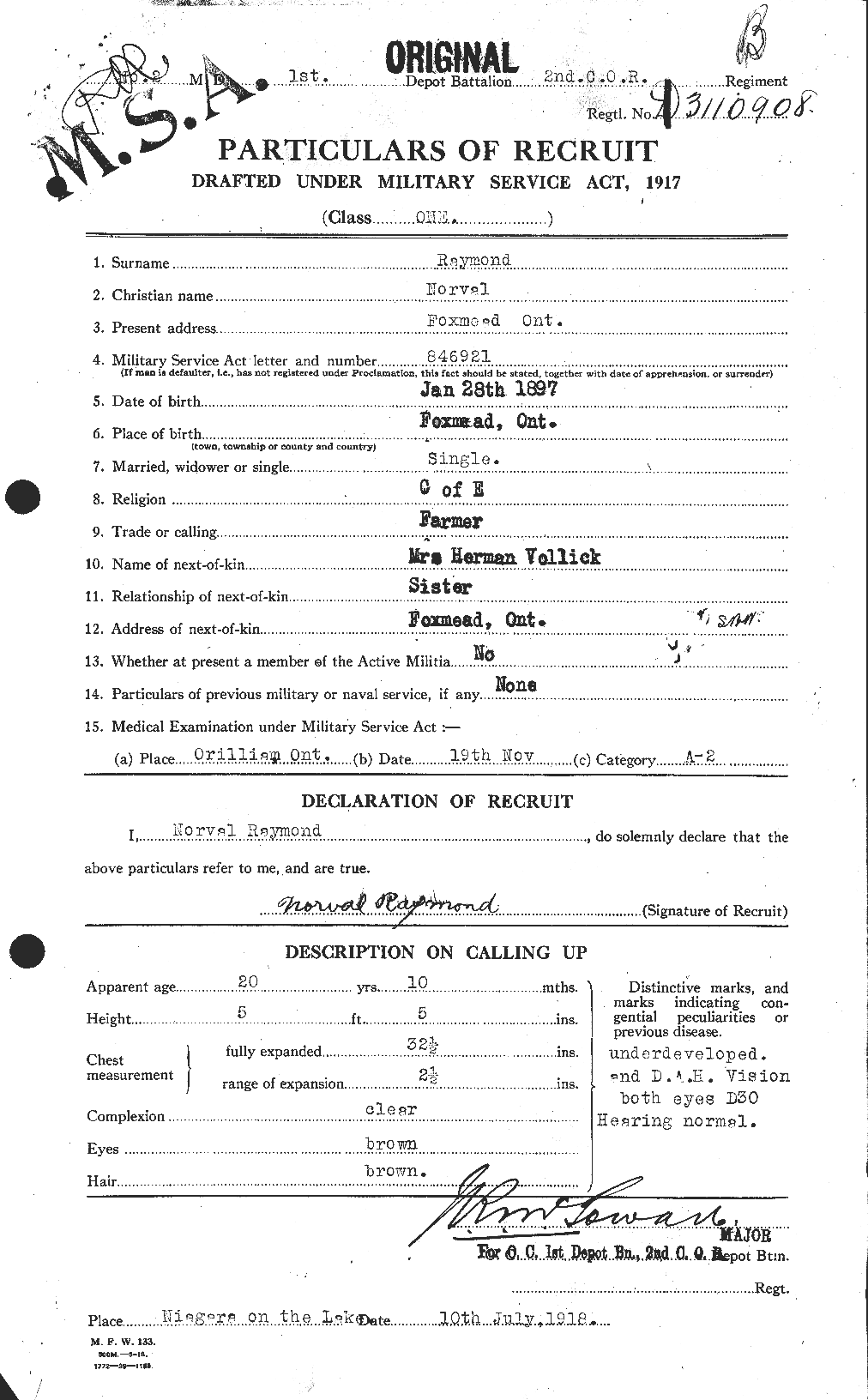 Personnel Records of the First World War - CEF 595425a