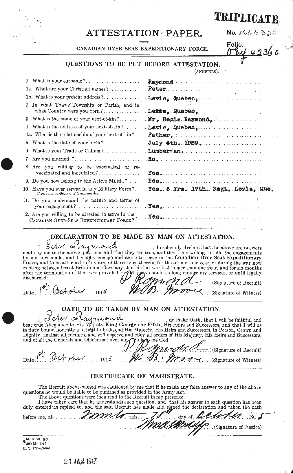 Personnel Records of the First World War - CEF 595437a