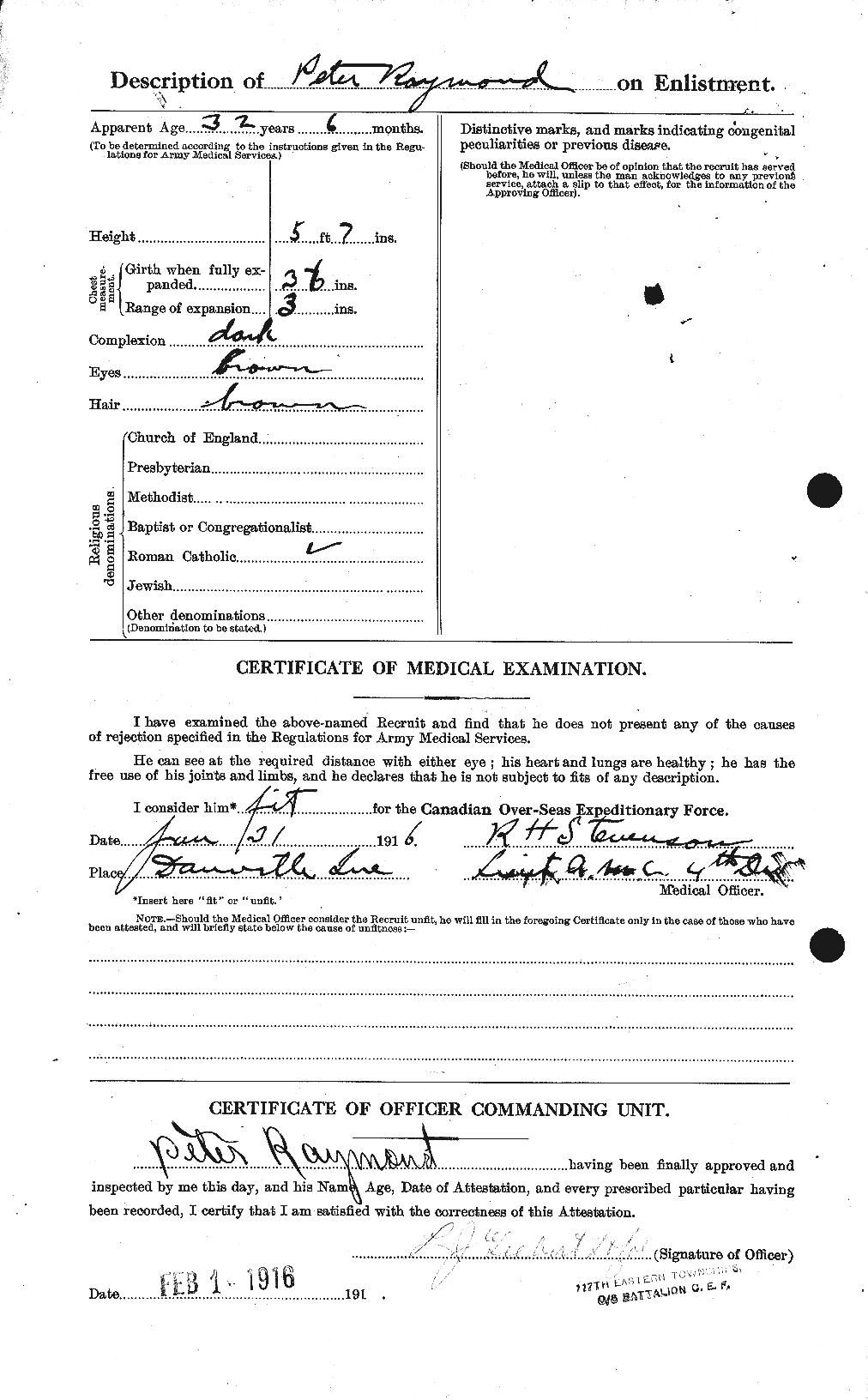 Personnel Records of the First World War - CEF 595441b