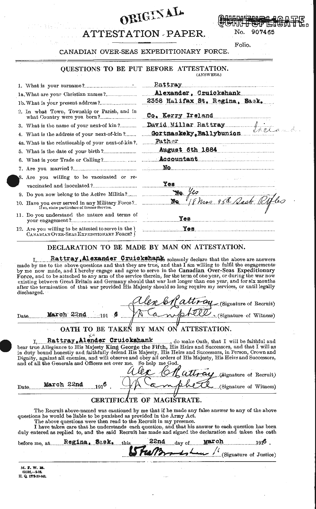 Personnel Records of the First World War - CEF 595688a