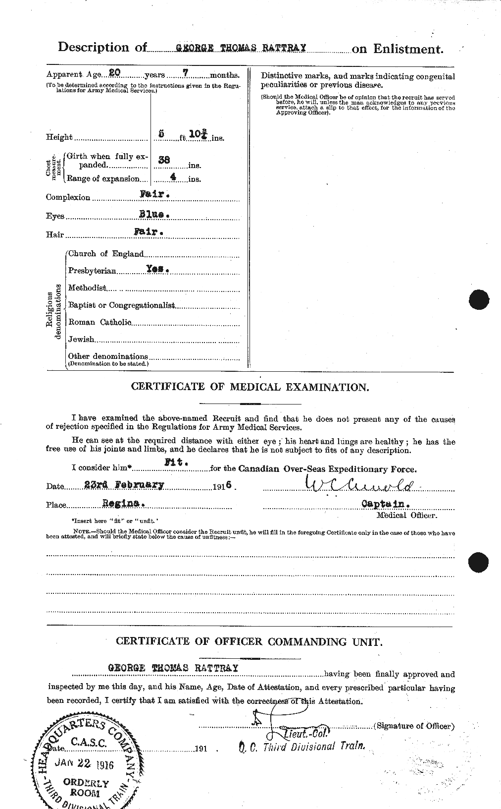 Personnel Records of the First World War - CEF 595697b