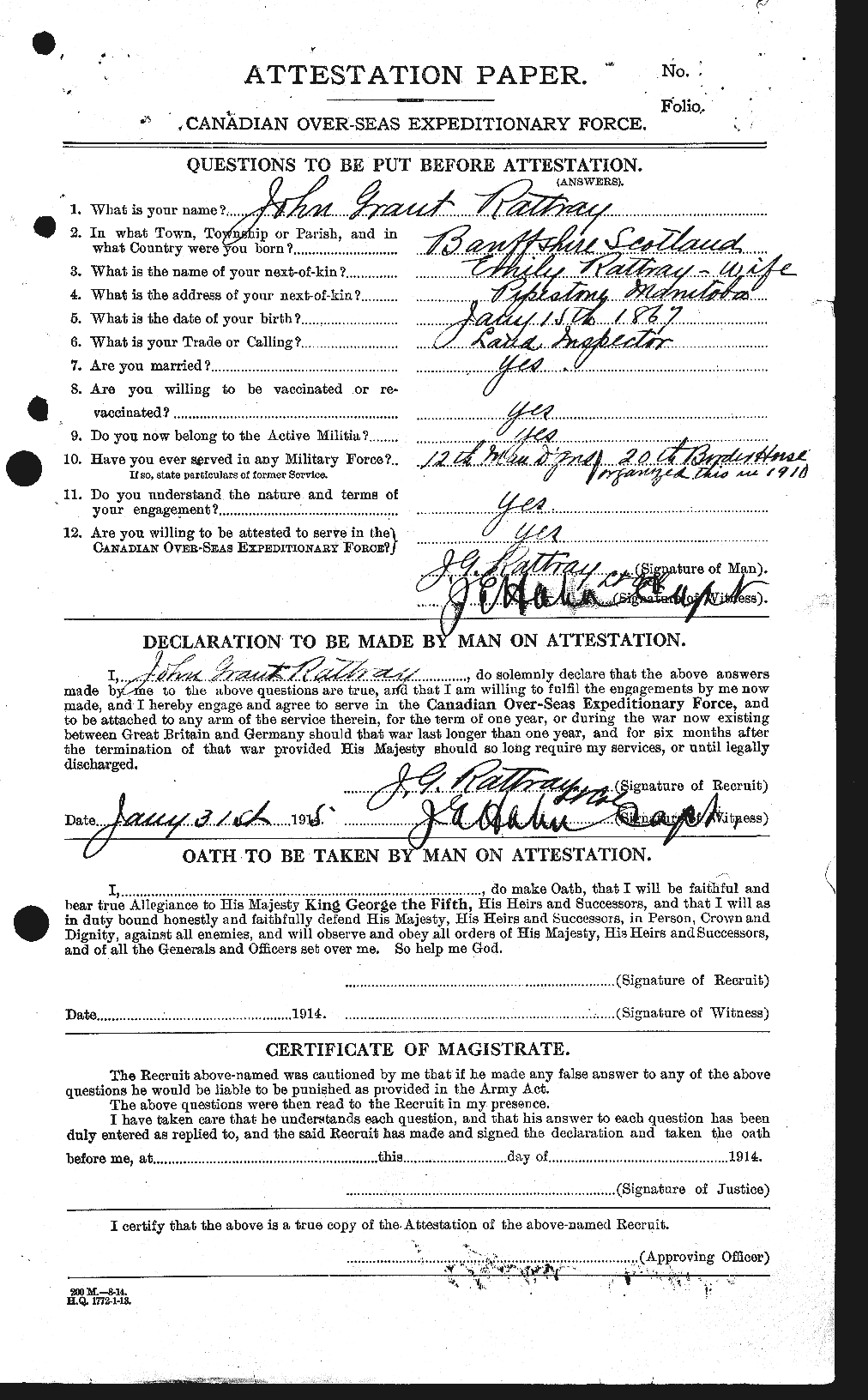 Personnel Records of the First World War - CEF 595702a