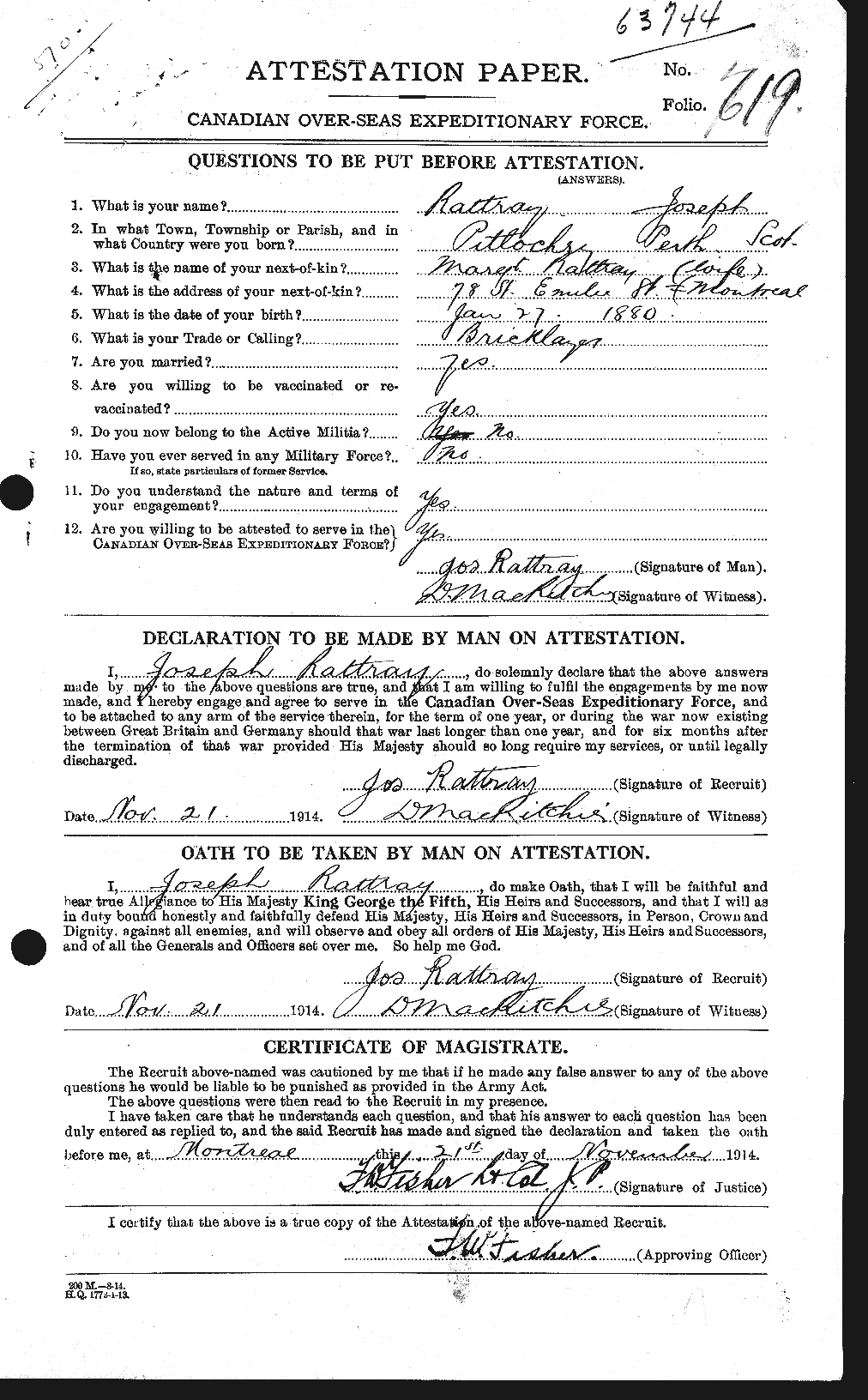 Personnel Records of the First World War - CEF 595703a