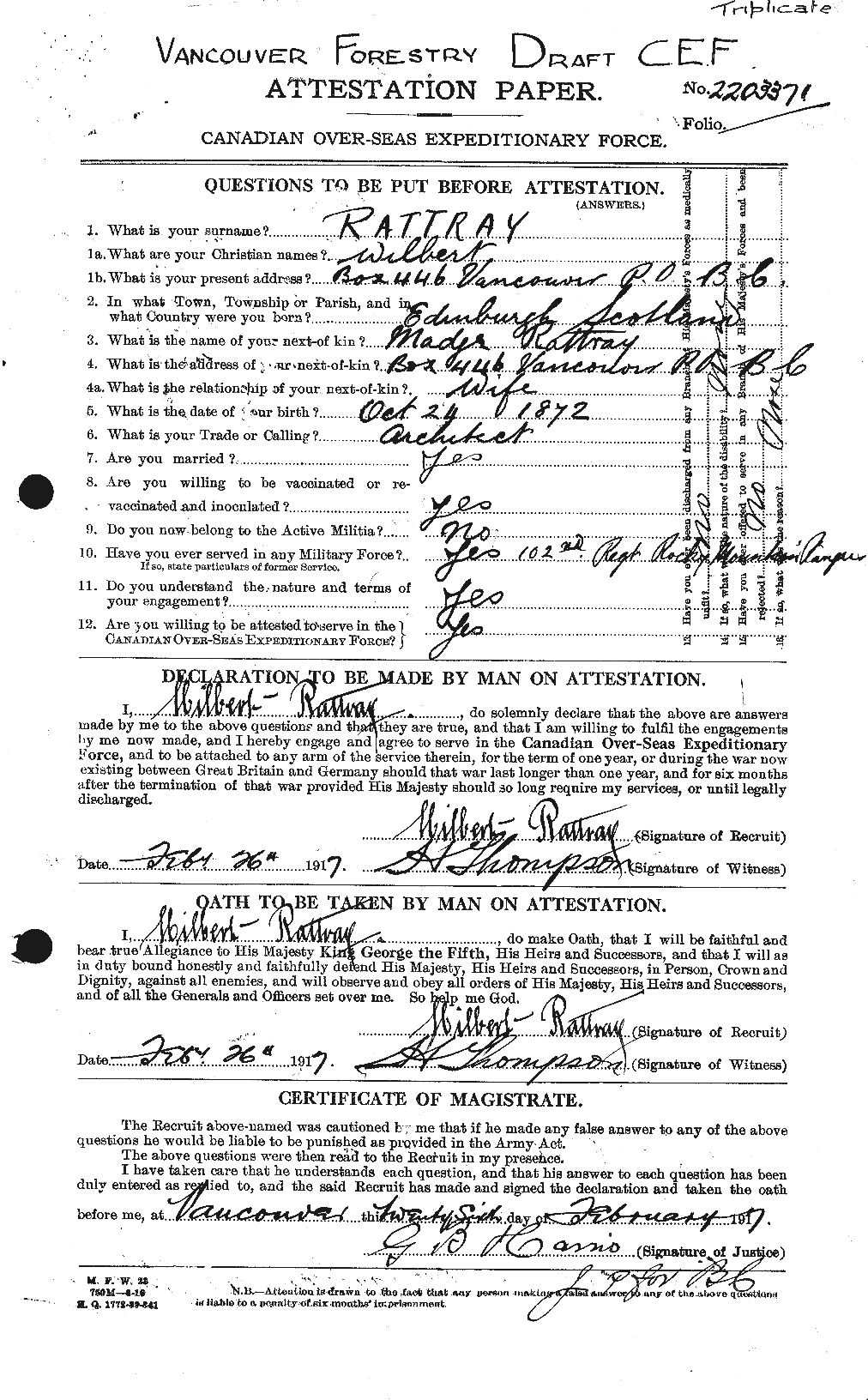 Personnel Records of the First World War - CEF 595708a