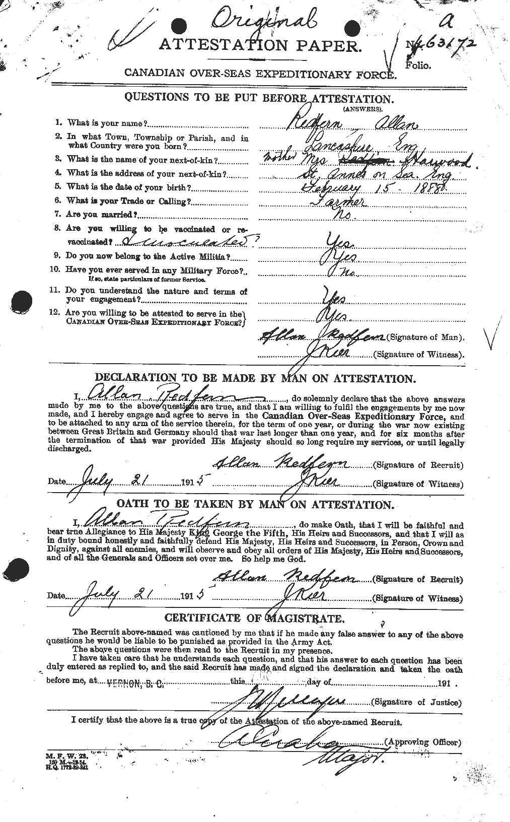 Personnel Records of the First World War - CEF 595926a
