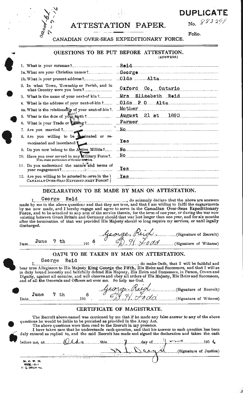 Personnel Records of the First World War - CEF 596277a