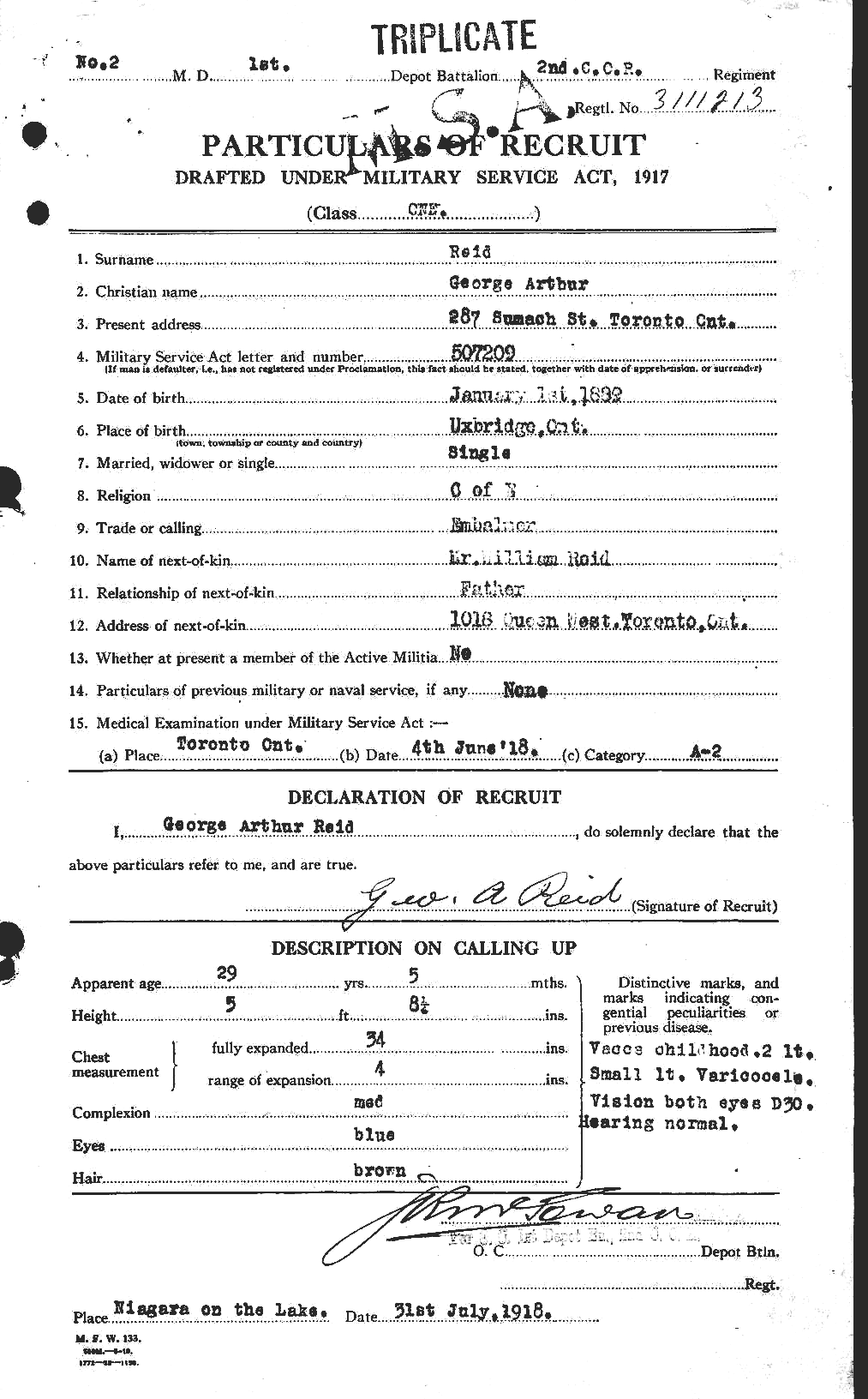 Personnel Records of the First World War - CEF 596285a