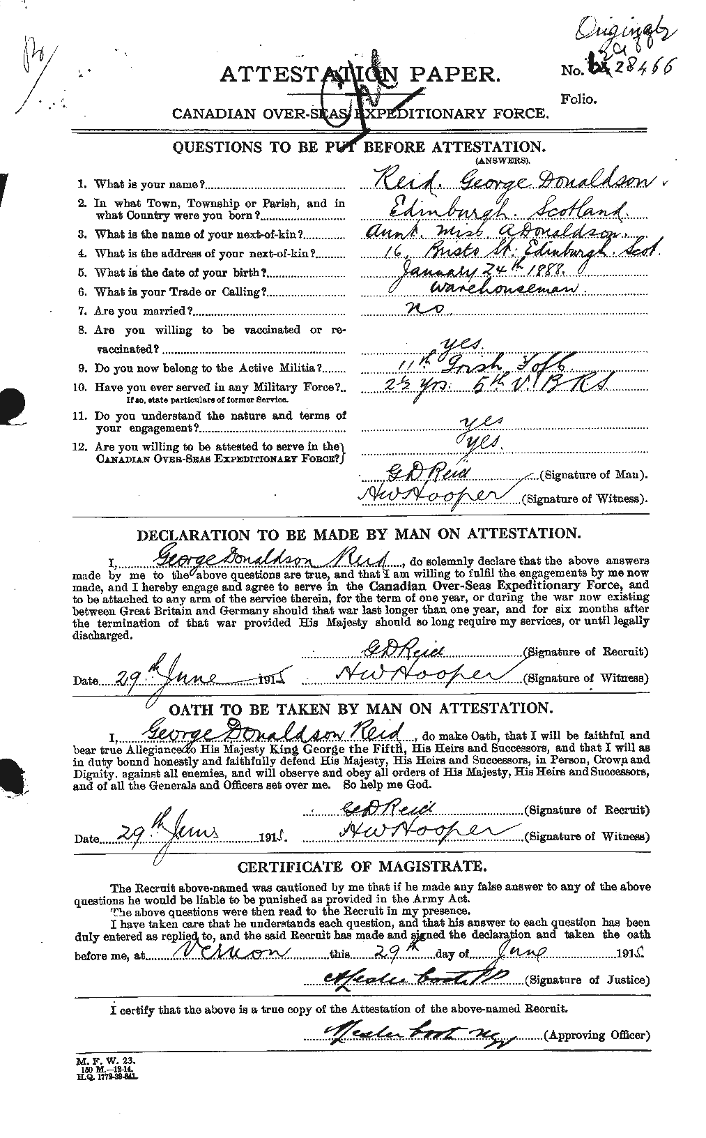 Personnel Records of the First World War - CEF 596290a