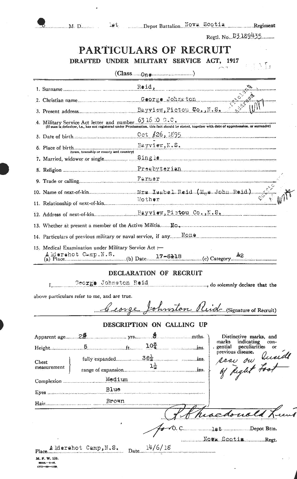 Personnel Records of the First World War - CEF 596303a
