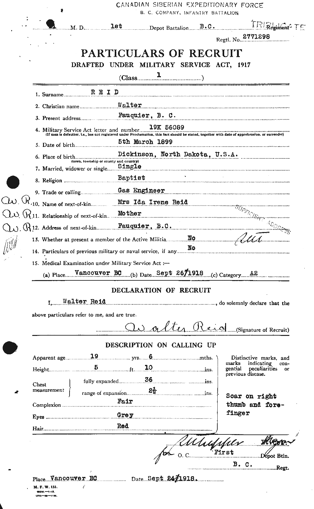 Personnel Records of the First World War - CEF 596887a