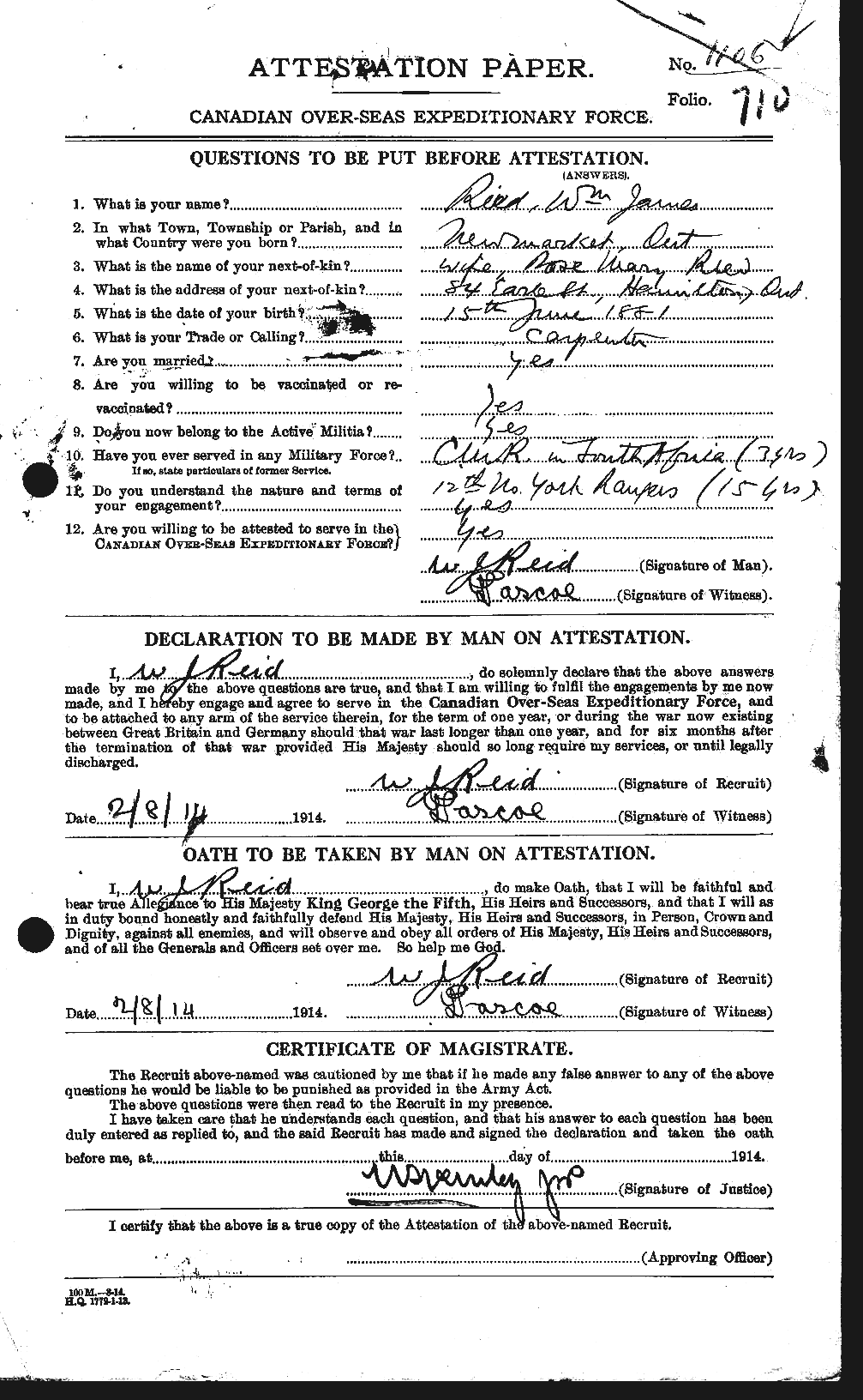 Personnel Records of the First World War - CEF 597004a