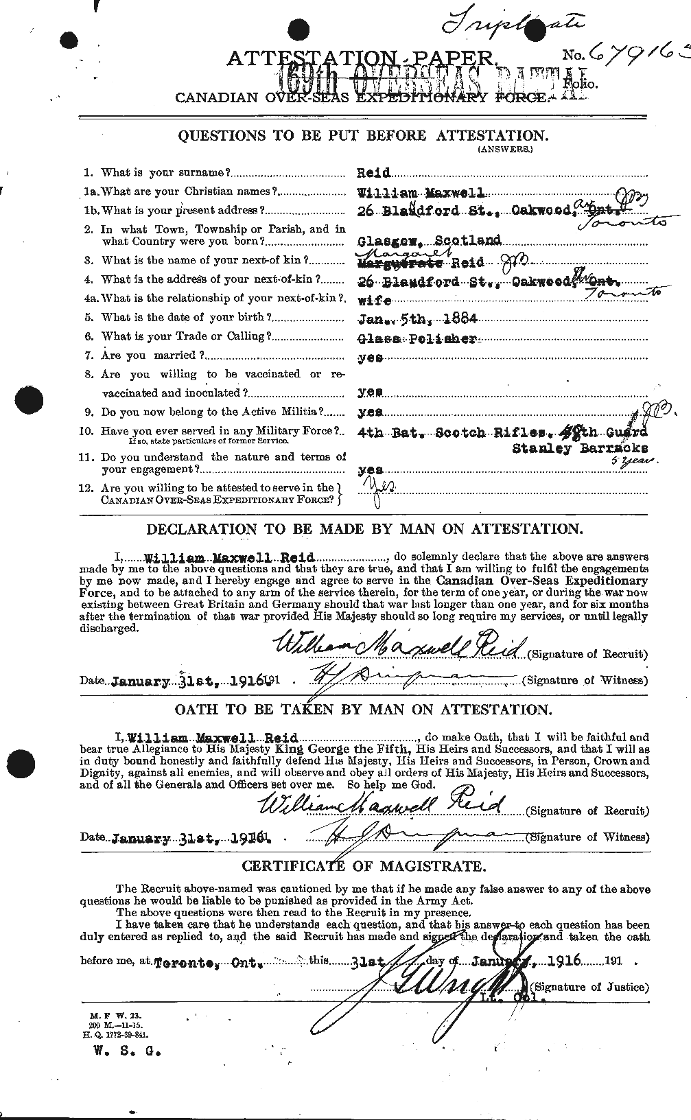 Personnel Records of the First World War - CEF 597025a