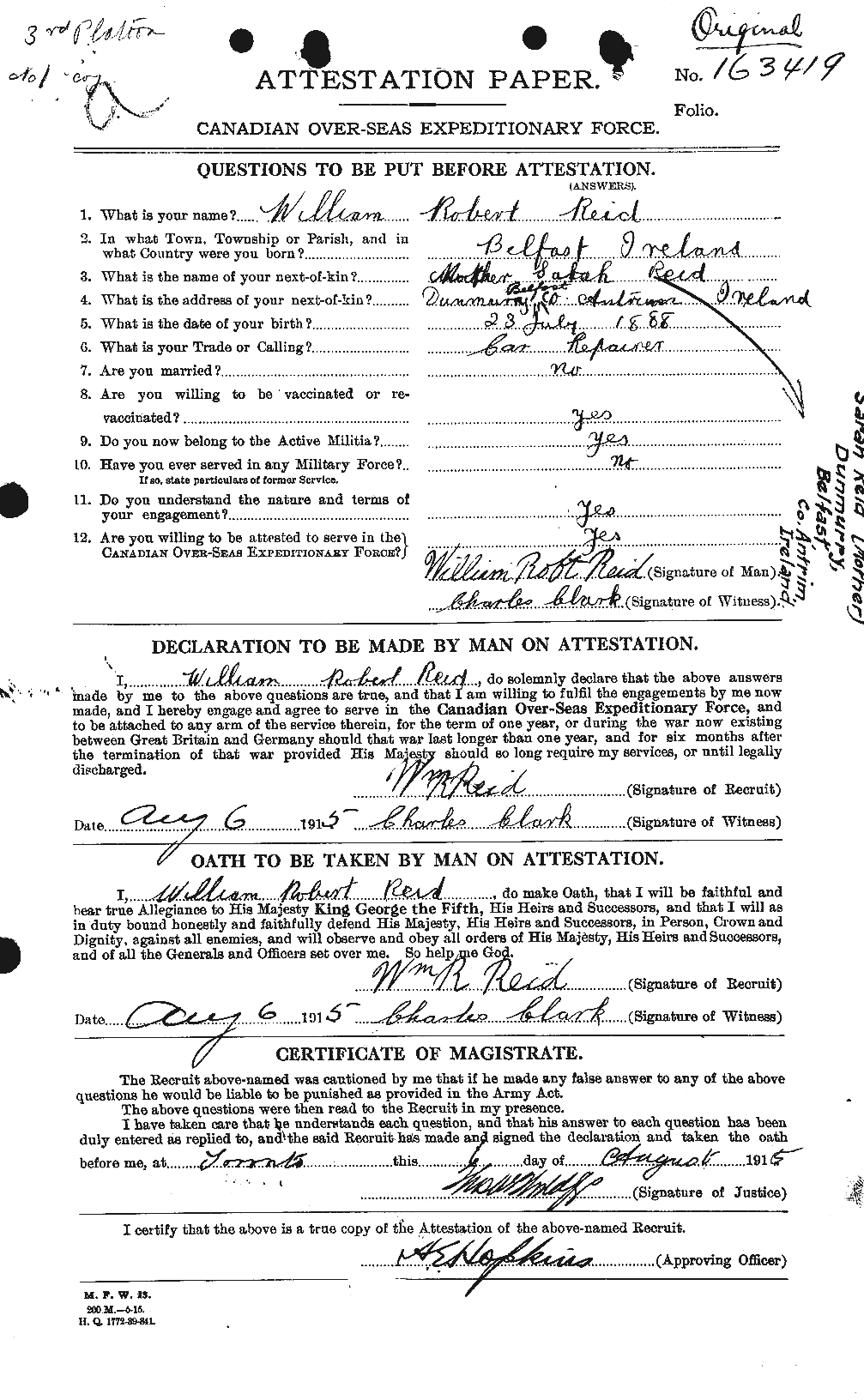 Personnel Records of the First World War - CEF 597030a