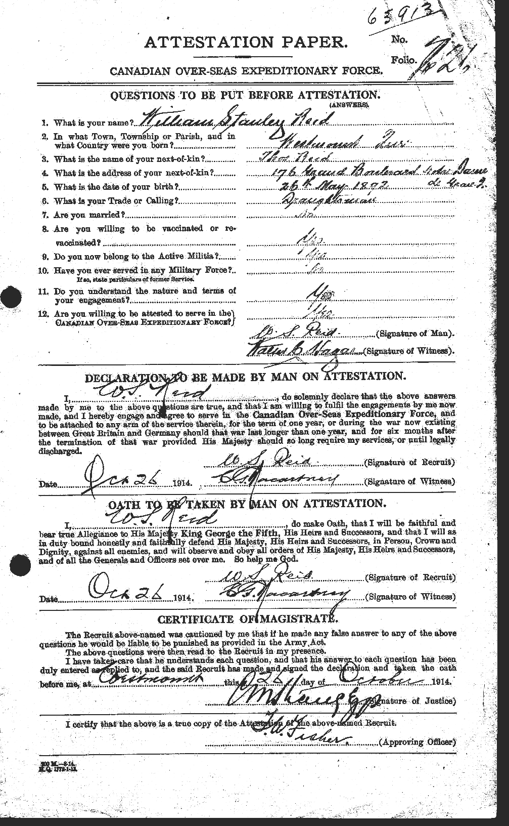 Personnel Records of the First World War - CEF 597035a