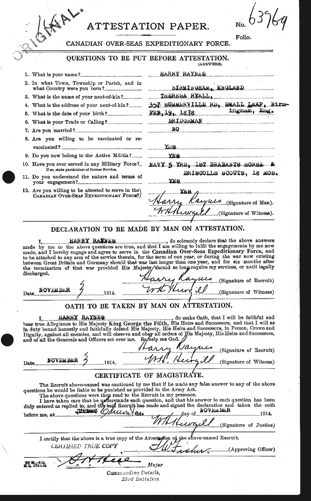 Personnel Records of the First World War - CEF 597207a