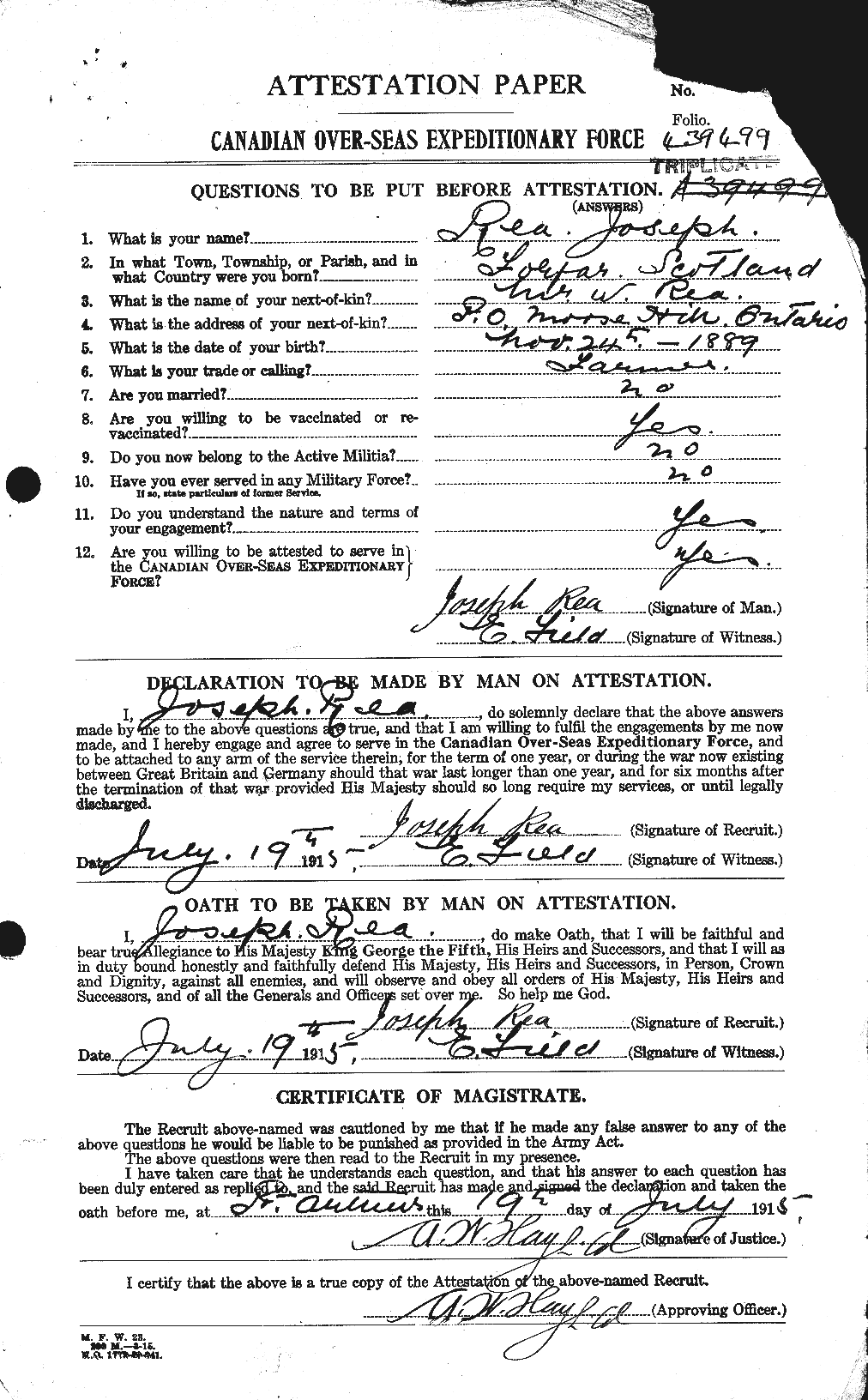 Personnel Records of the First World War - CEF 597300a