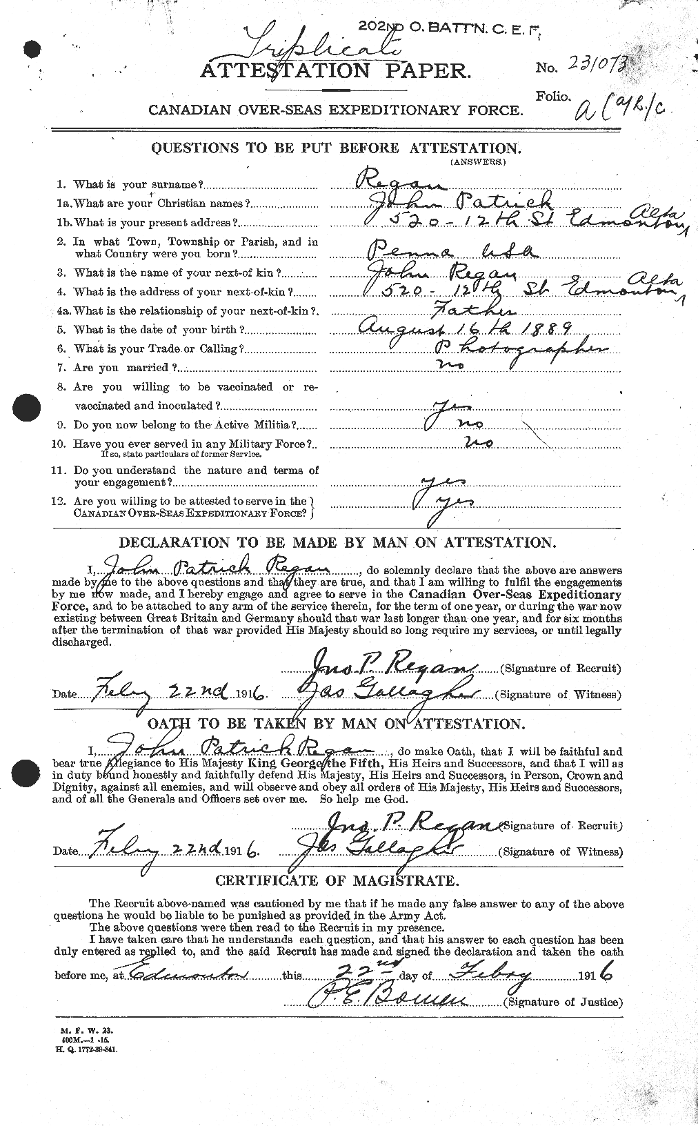 Personnel Records of the First World War - CEF 597591a