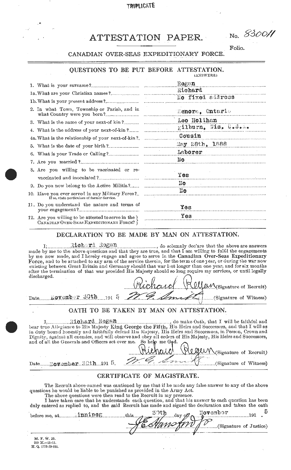 Personnel Records of the First World War - CEF 597610a