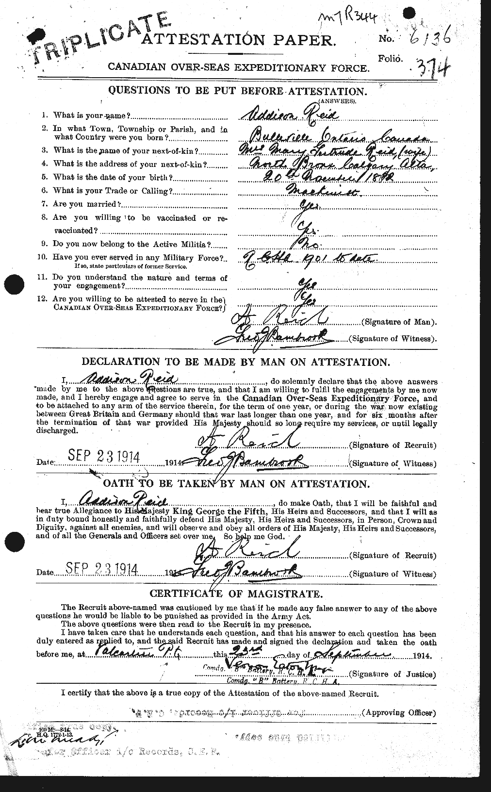 Personnel Records of the First World War - CEF 597736a