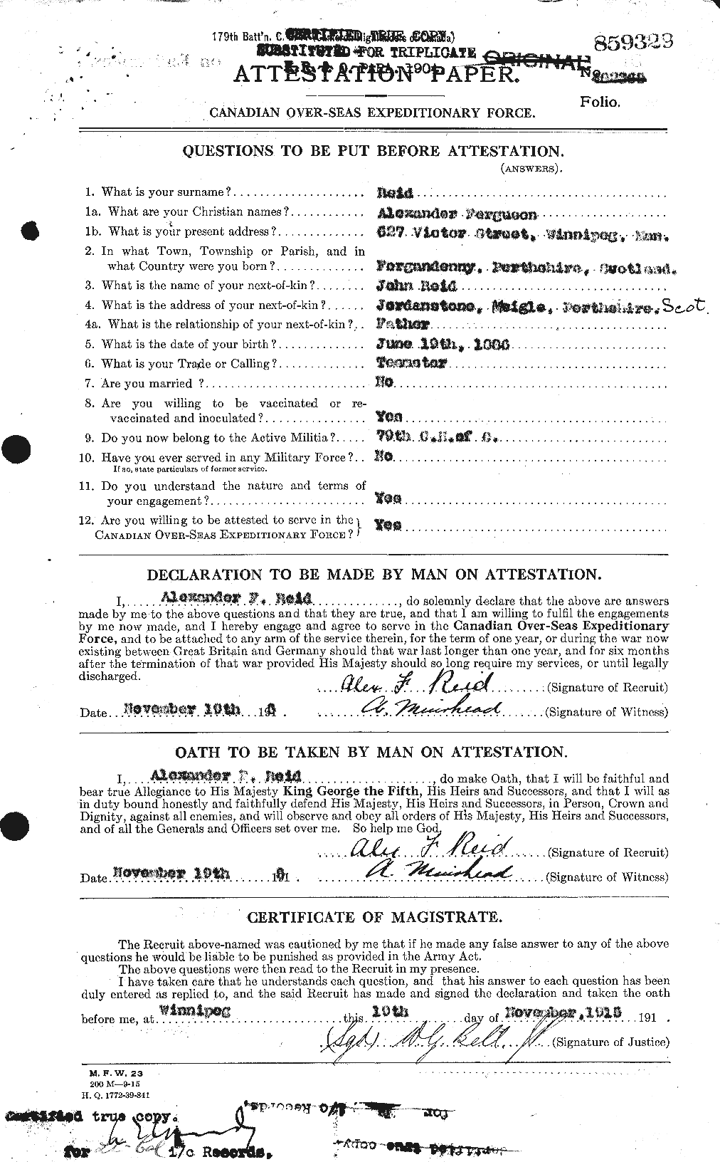 Personnel Records of the First World War - CEF 597778a