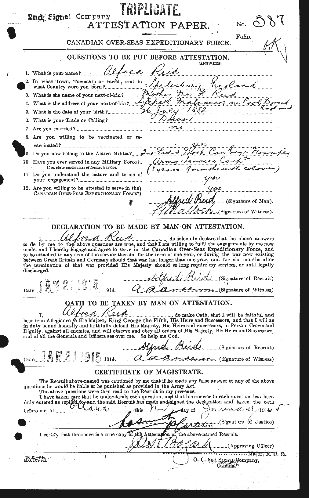 Personnel Records of the First World War - CEF 597789a