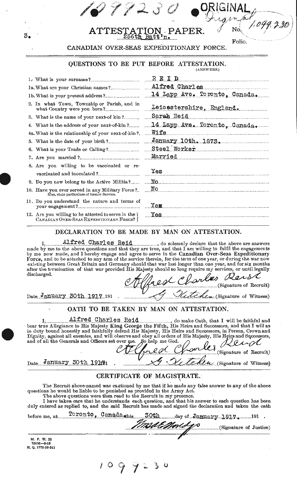 Personnel Records of the First World War - CEF 597792a
