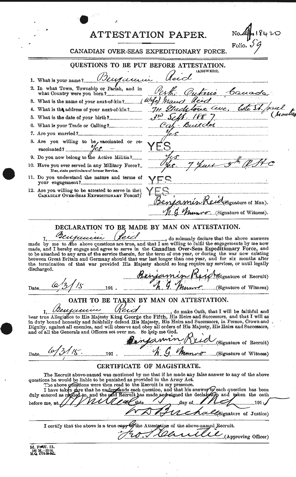 Personnel Records of the First World War - CEF 597854a