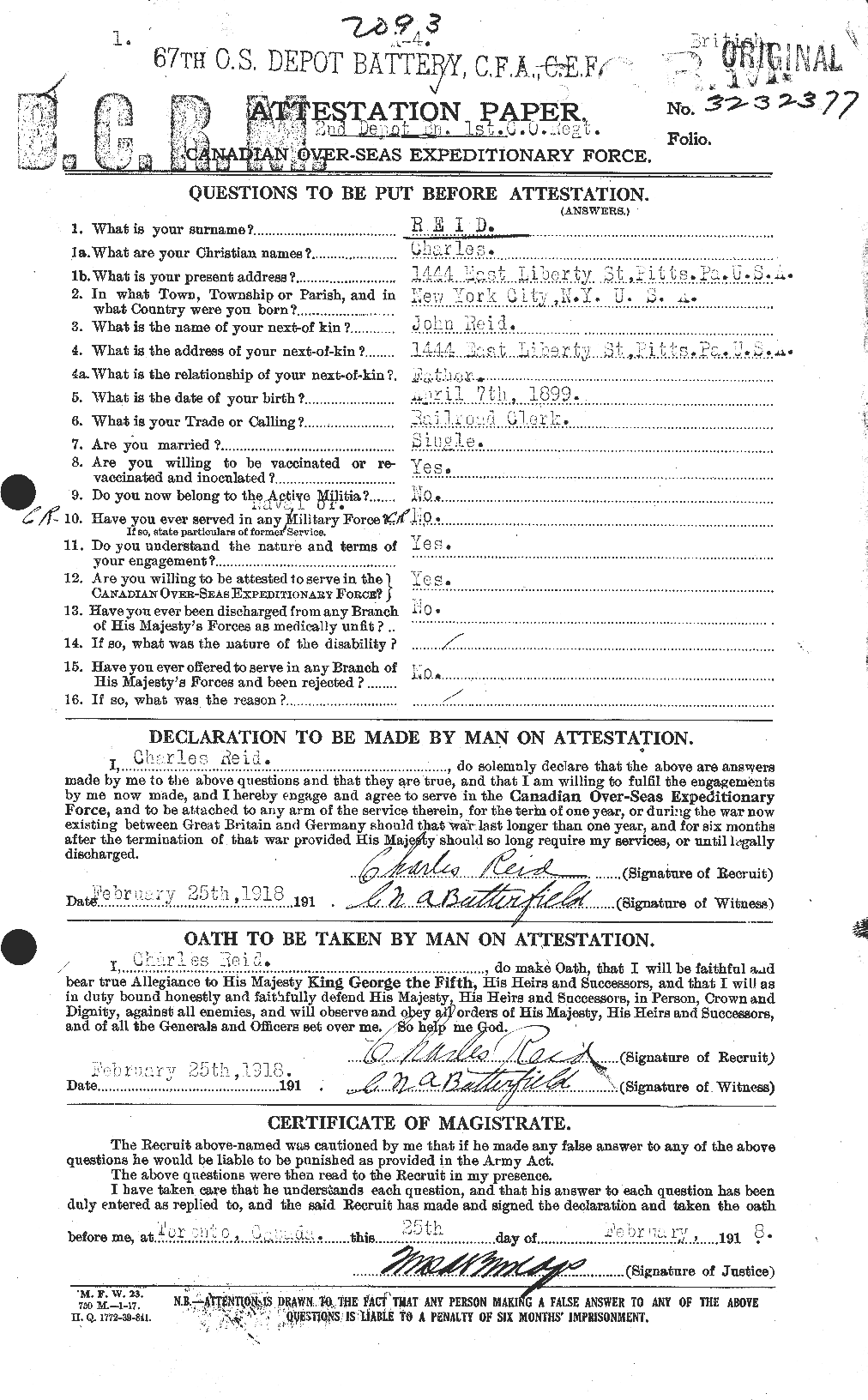 Personnel Records of the First World War - CEF 597869a