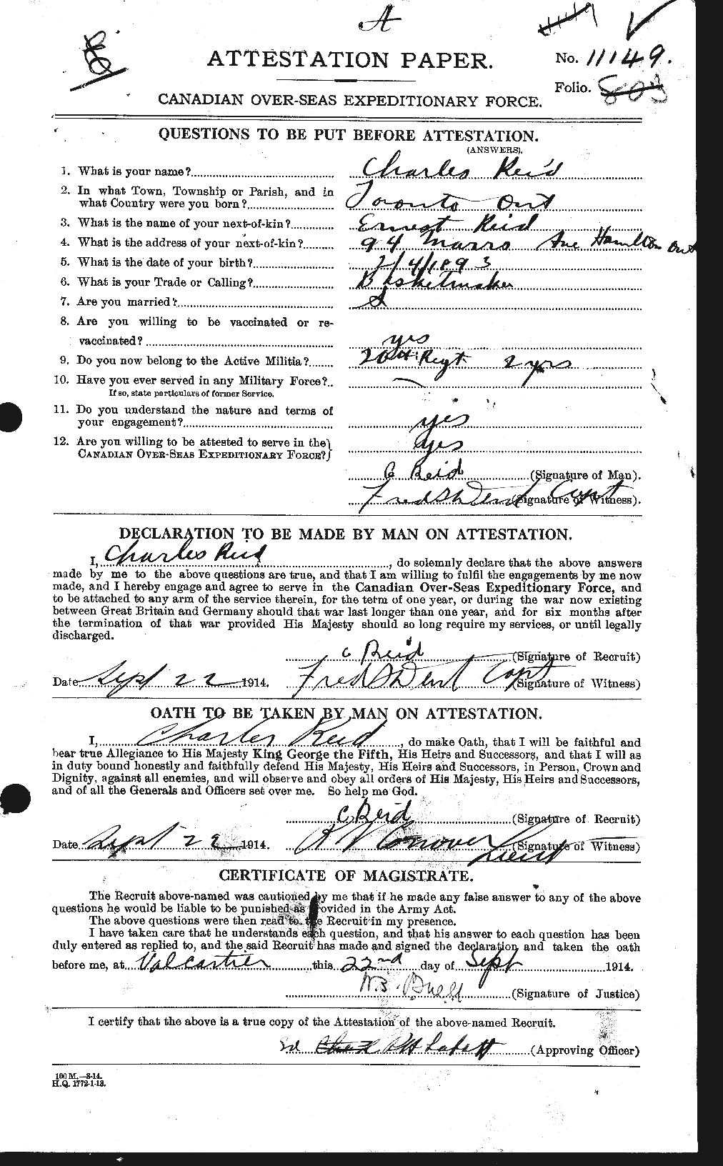 Personnel Records of the First World War - CEF 597871a