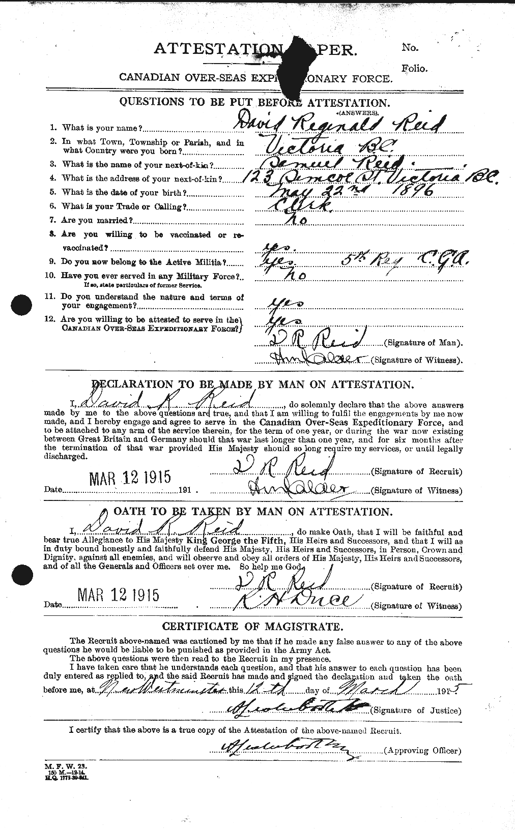 Personnel Records of the First World War - CEF 597946a