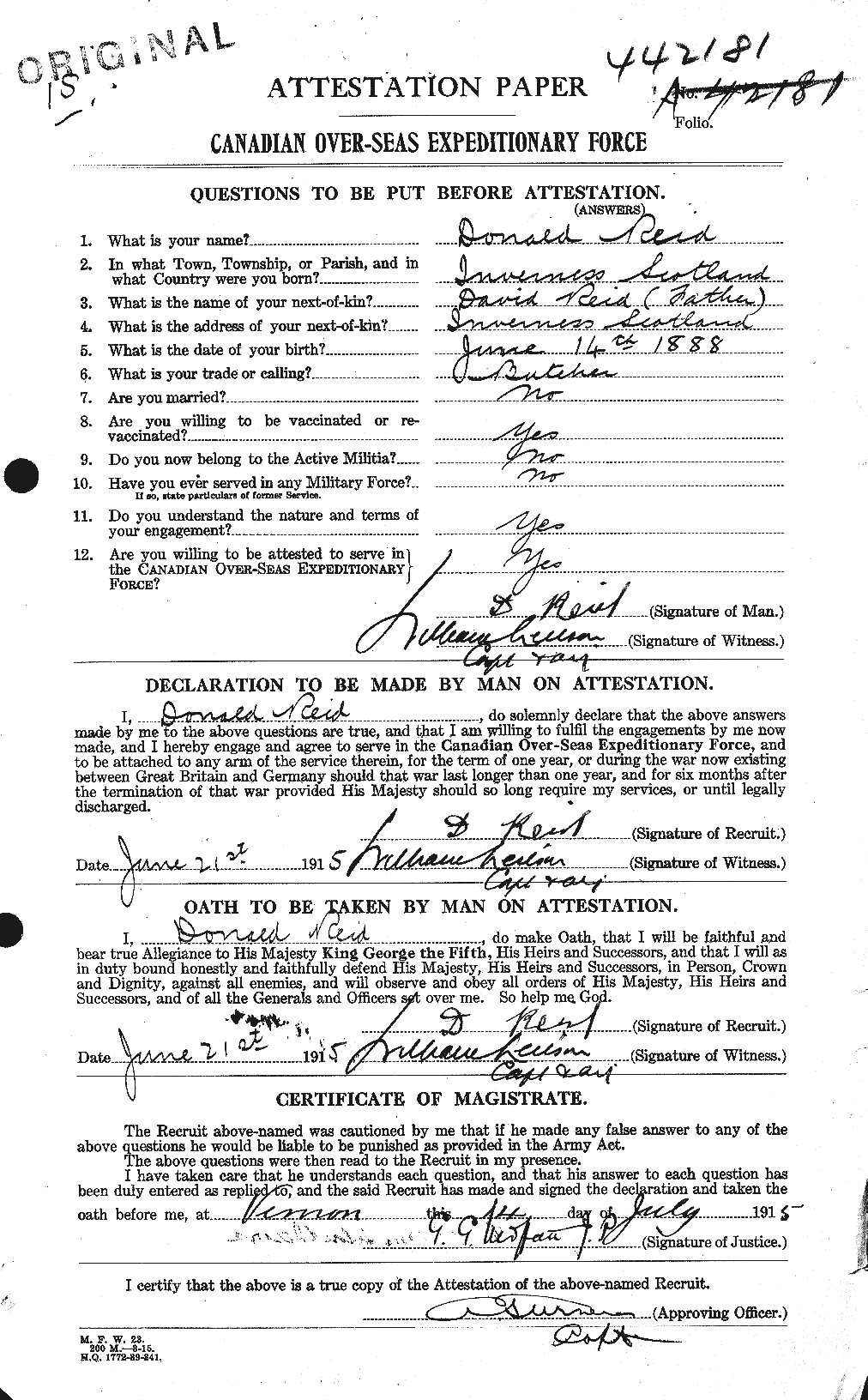 Personnel Records of the First World War - CEF 597954a