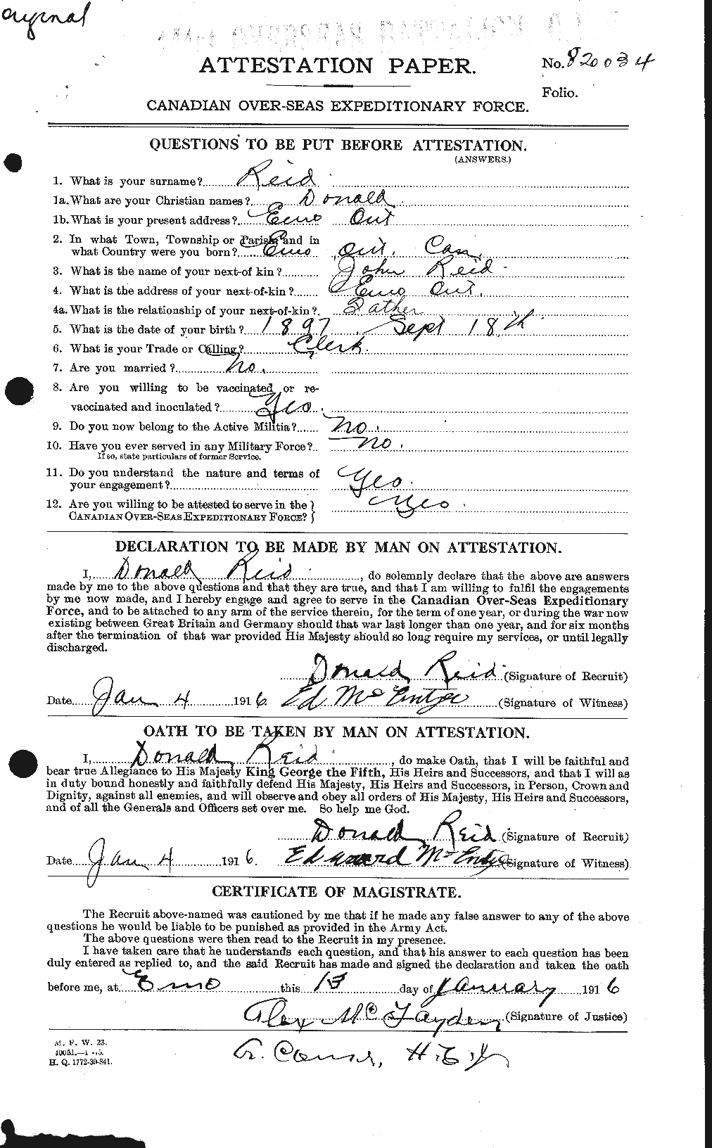 Personnel Records of the First World War - CEF 597957a