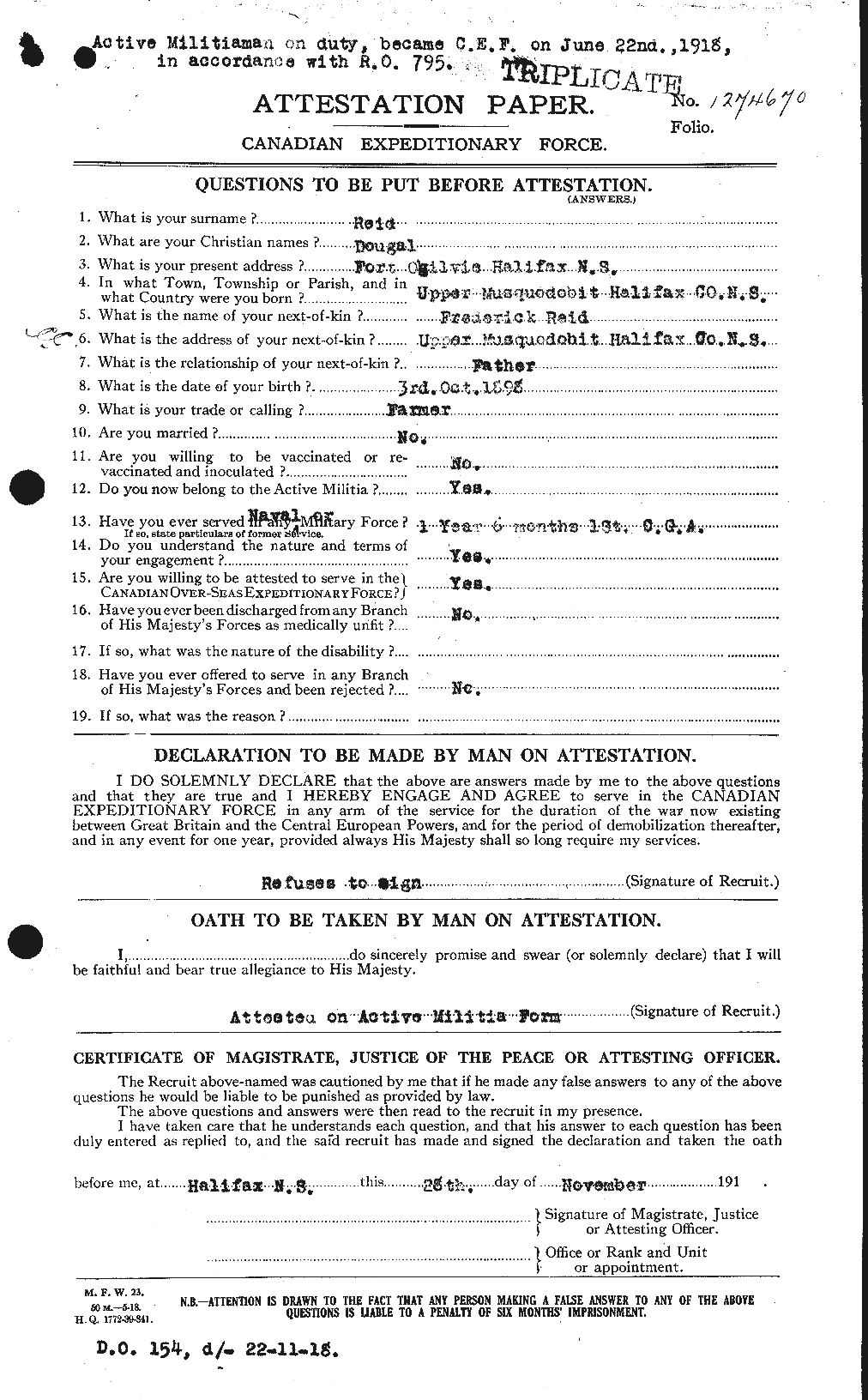 Personnel Records of the First World War - CEF 597964a