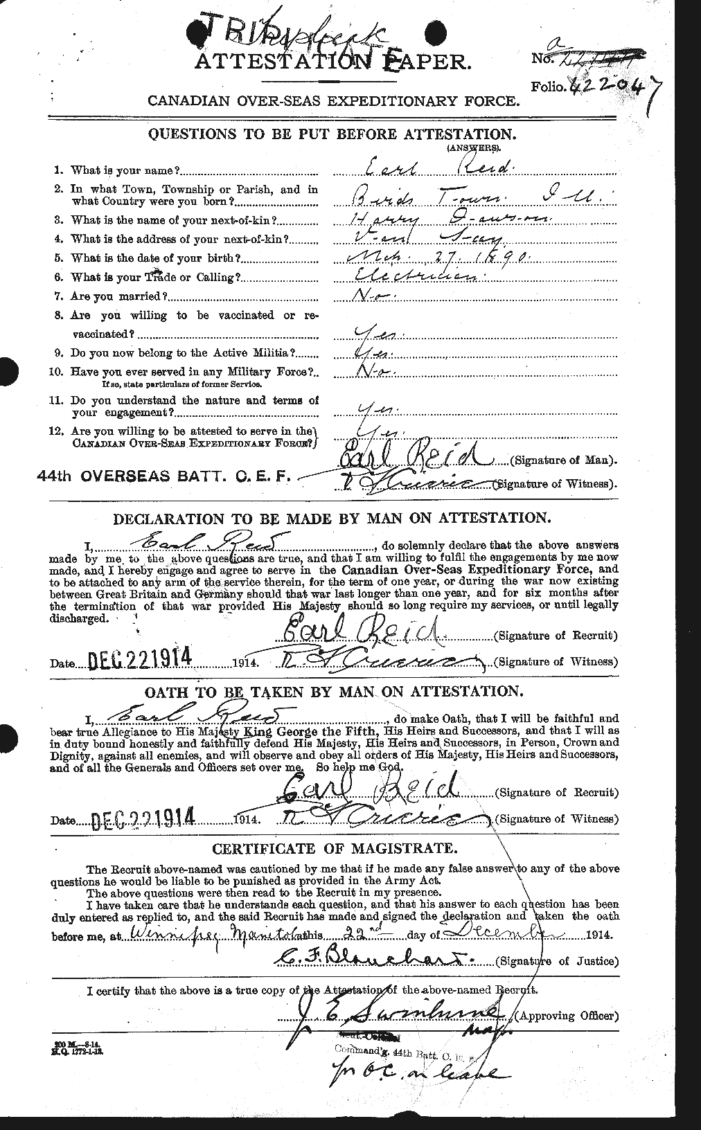 Personnel Records of the First World War - CEF 597973a