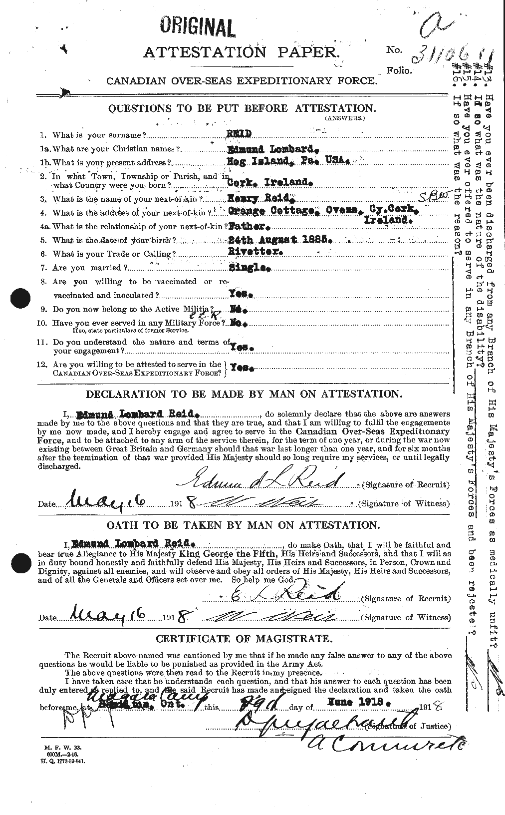 Personnel Records of the First World War - CEF 597980a