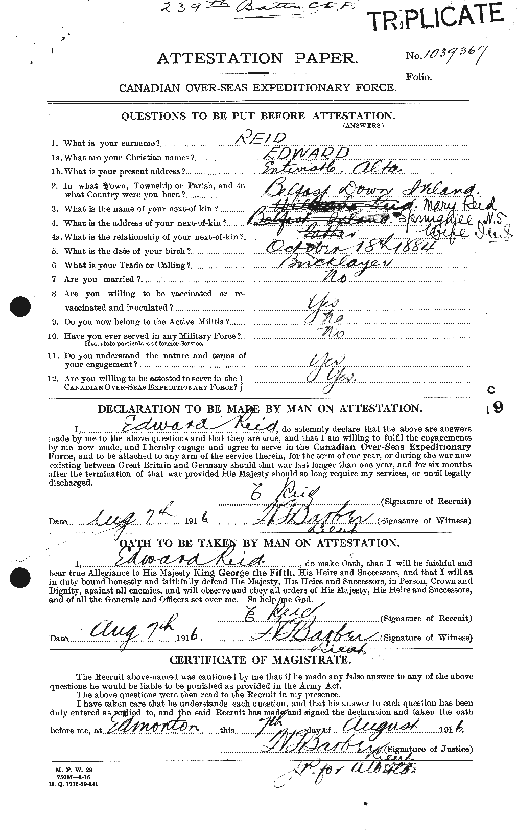 Personnel Records of the First World War - CEF 597982a