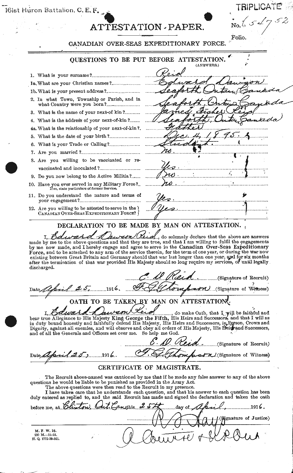 Personnel Records of the First World War - CEF 597985a