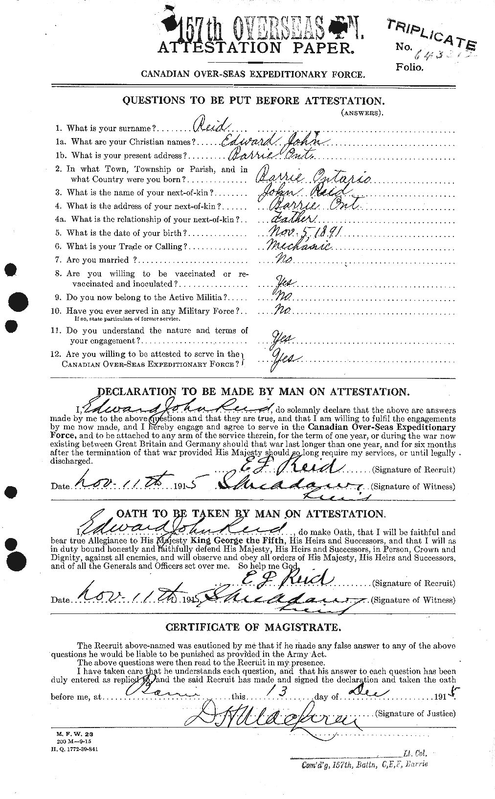 Personnel Records of the First World War - CEF 597987a