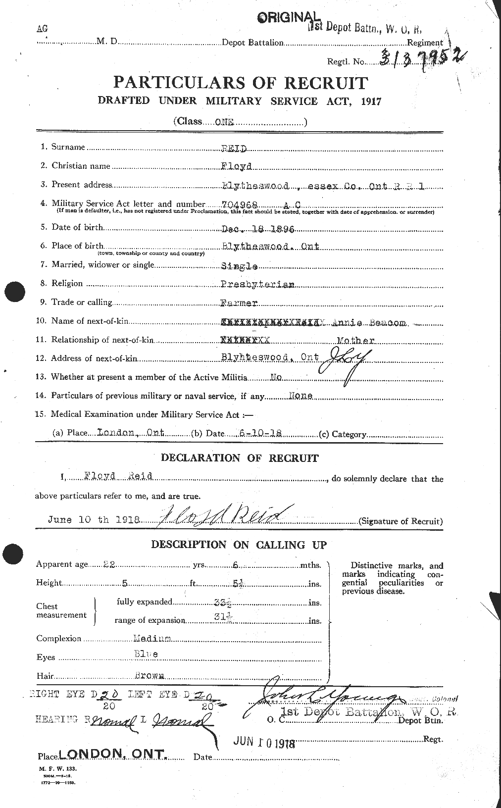 Personnel Records of the First World War - CEF 598035a