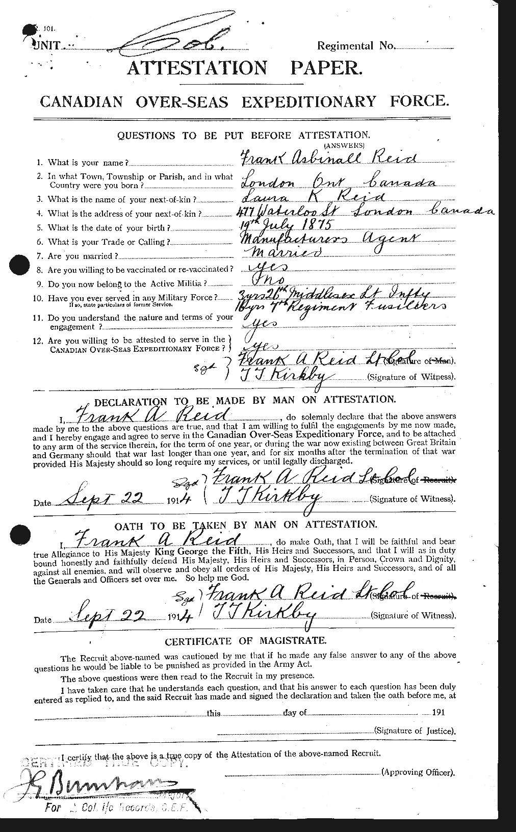 Personnel Records of the First World War - CEF 598047a