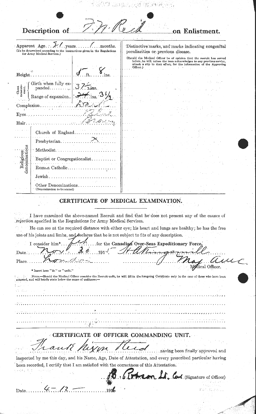 Personnel Records of the First World War - CEF 598050b