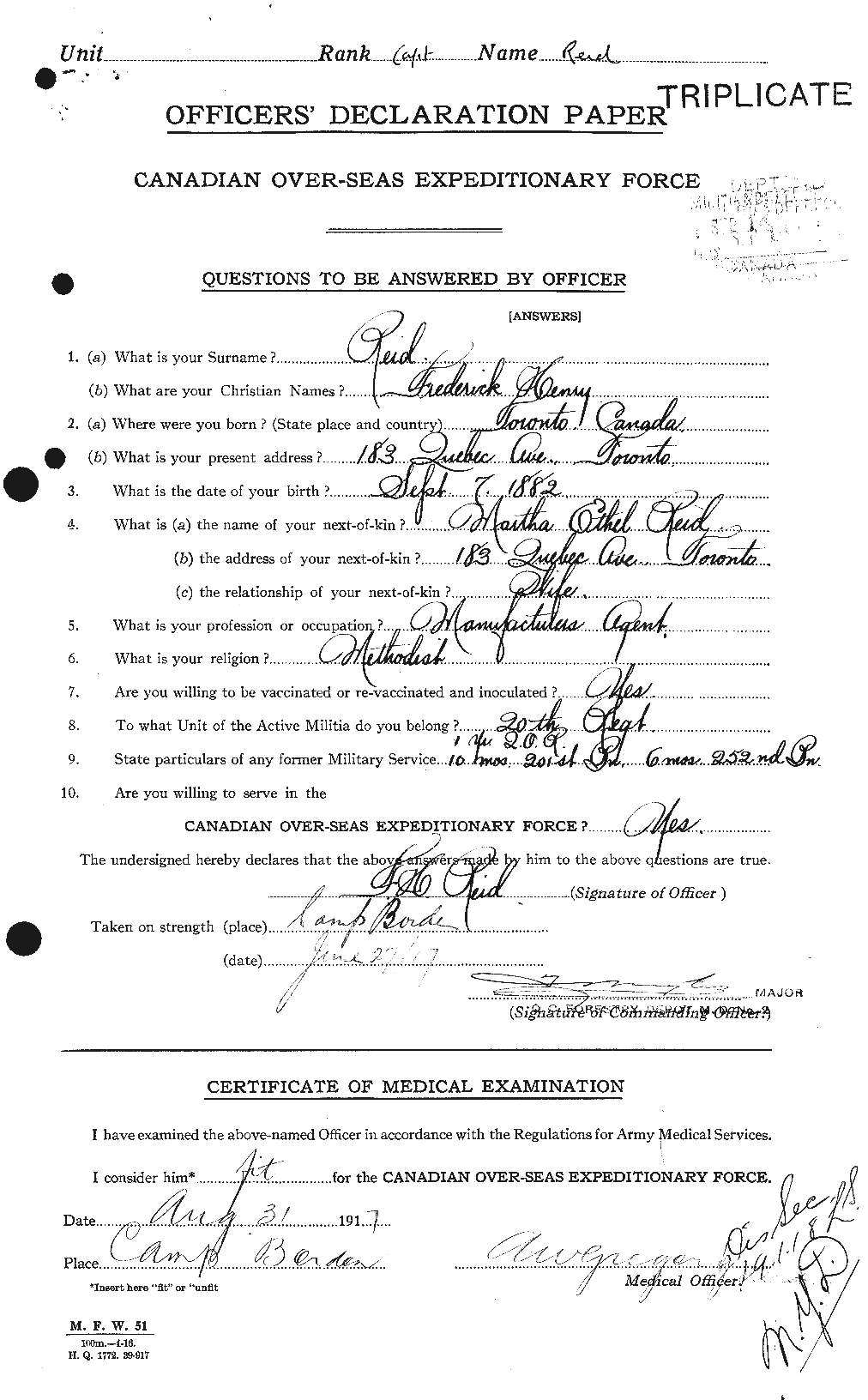 Personnel Records of the First World War - CEF 598070a