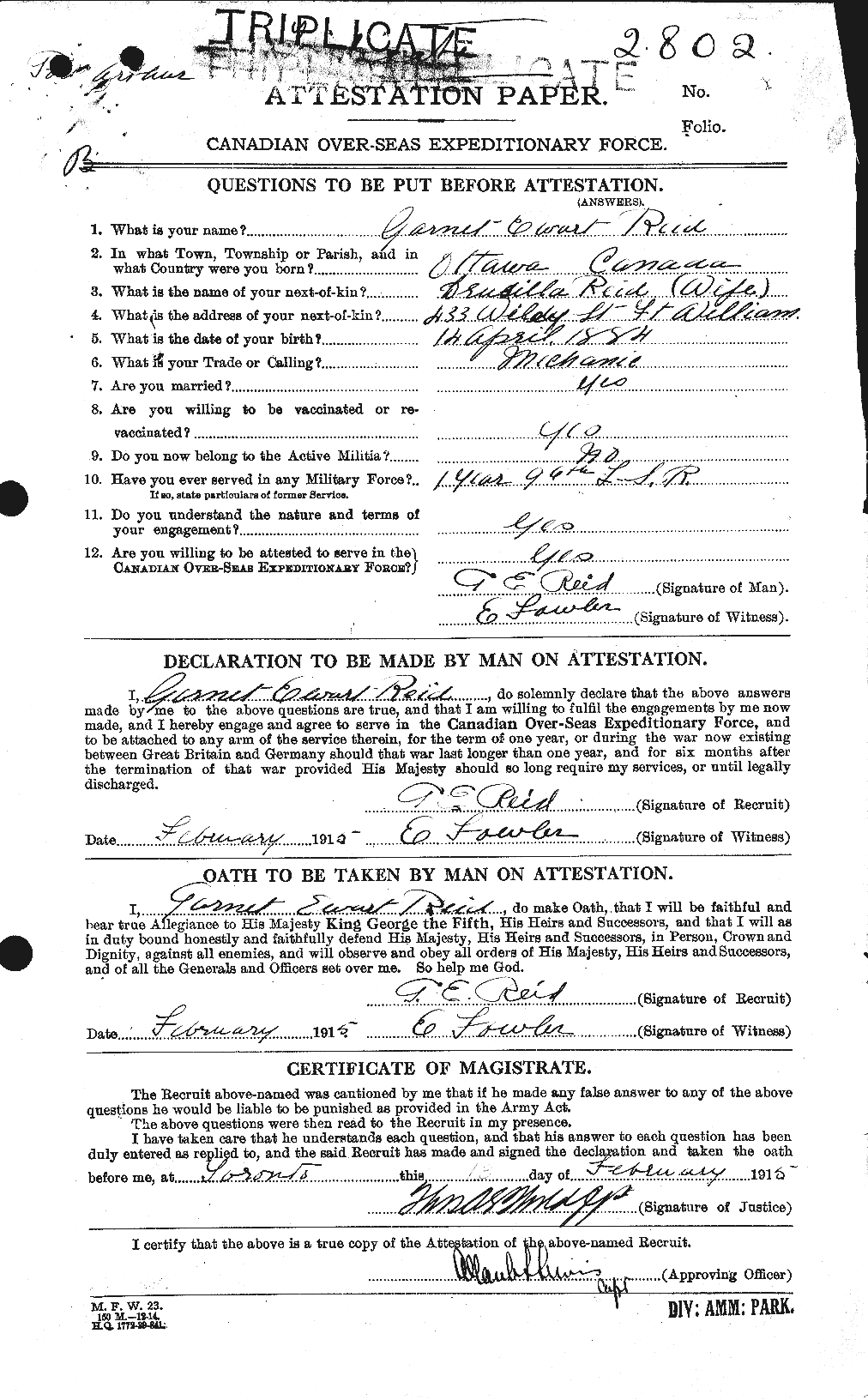 Personnel Records of the First World War - CEF 598077a