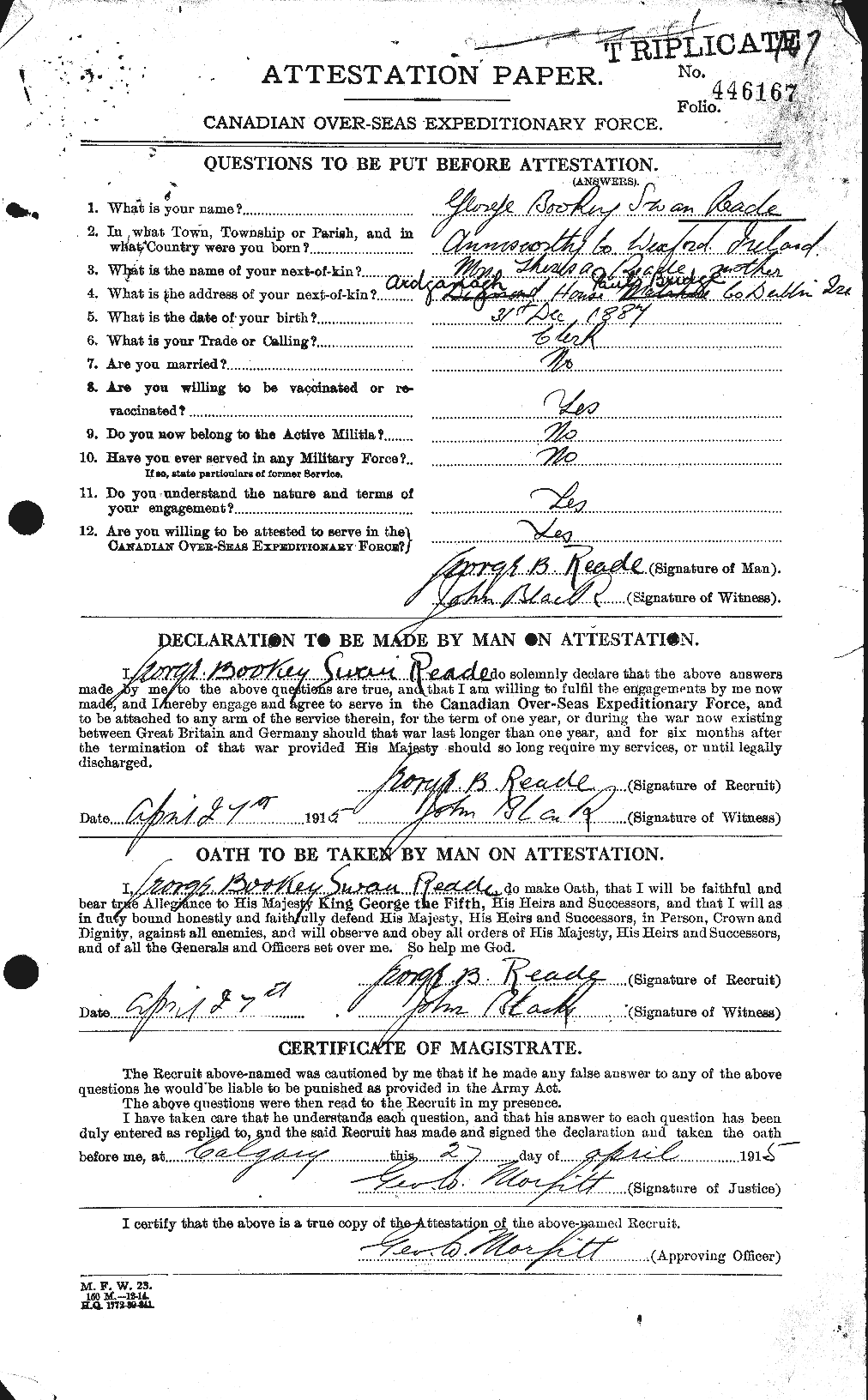 Personnel Records of the First World War - CEF 598364a