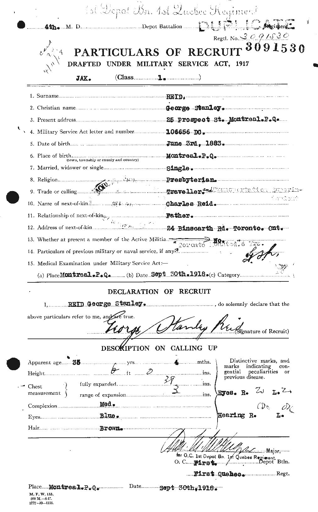 Personnel Records of the First World War - CEF 598540a